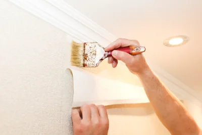 Pose de papier peint à Montaulin — revêtements muraux et toiles de verre
